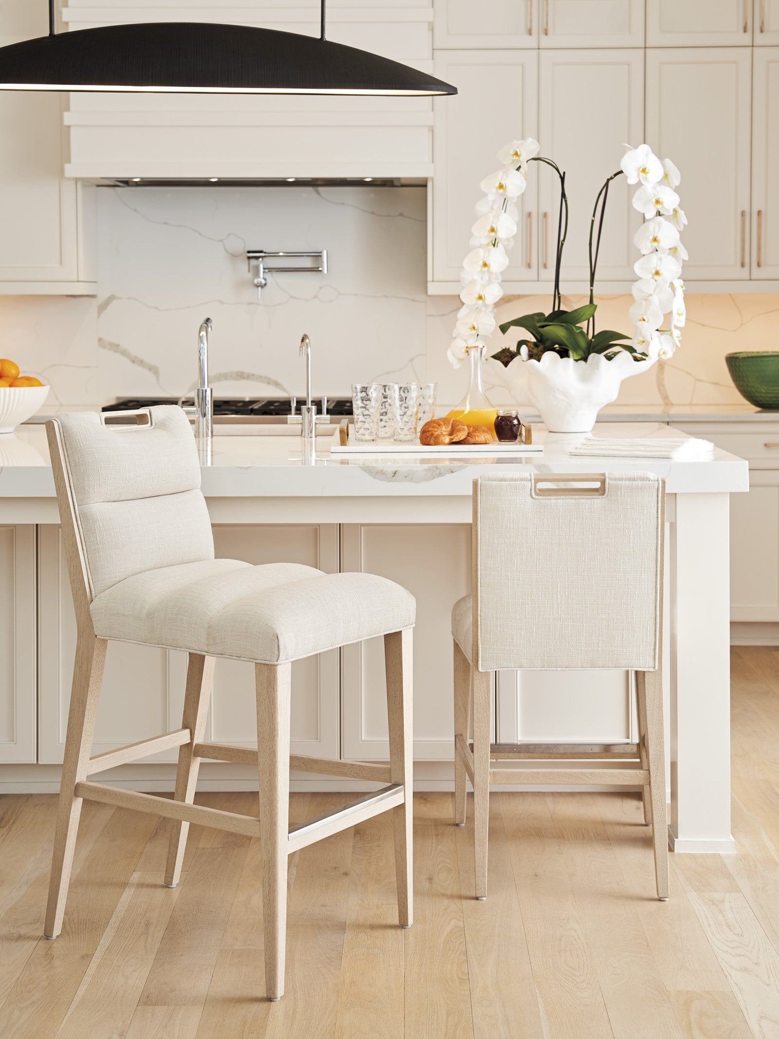 Greer Channeled Upholstered Bar Stool