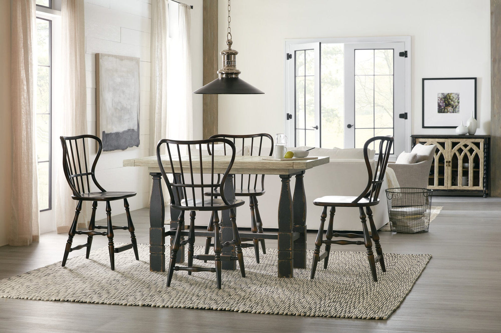 Ciao Bella Spindle Back Counter Stool-Black