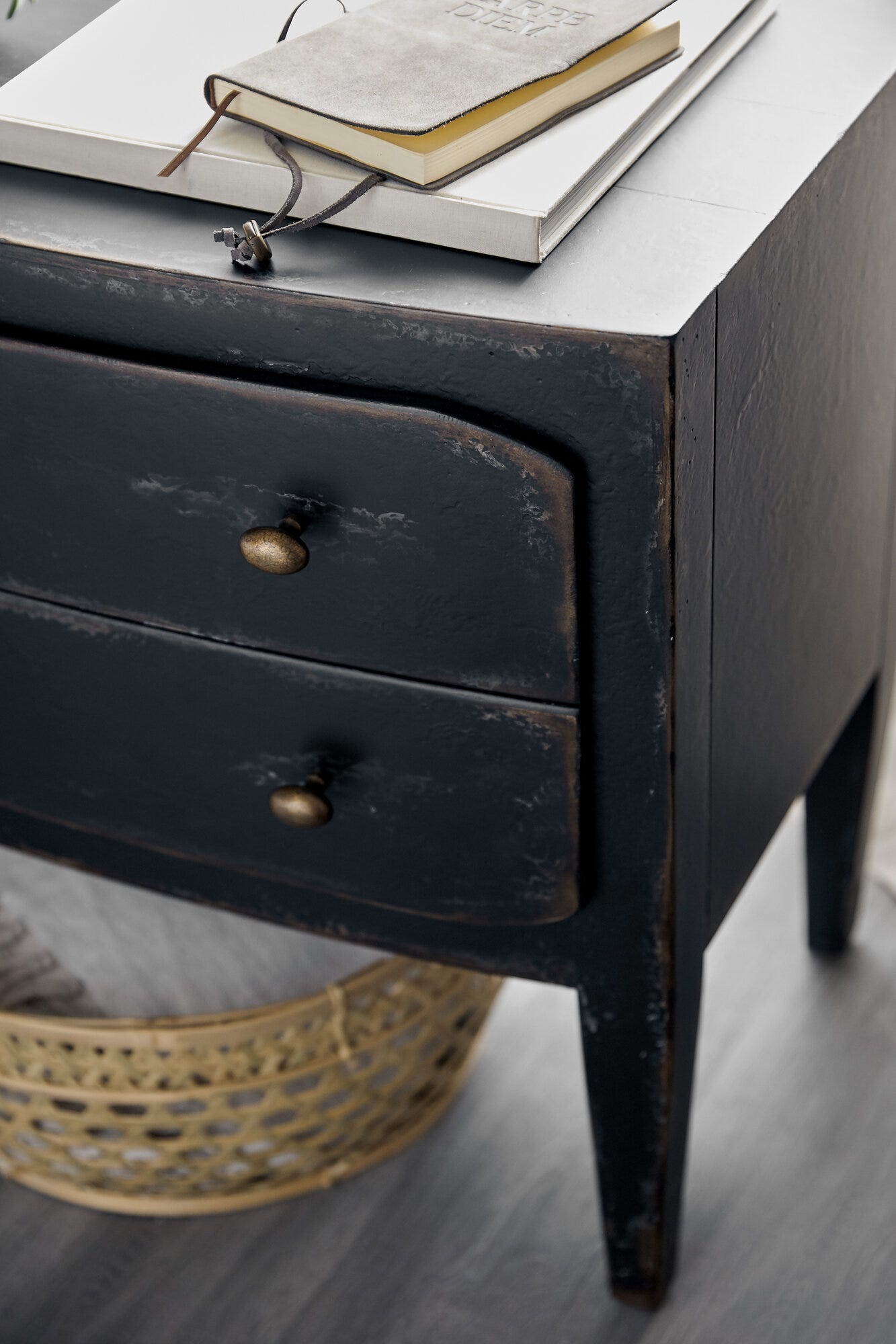 Ciao Bella Two-Drawer Nightstand- Black