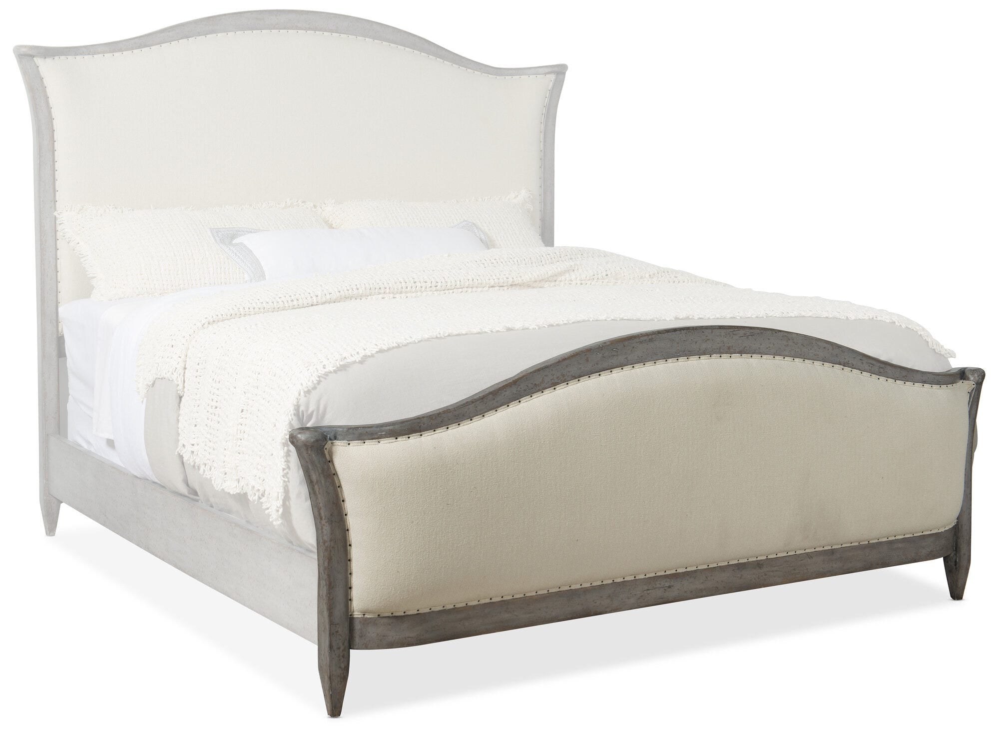 Ciao Bella 5/0 Upholstered Footboard- Speckled Gray