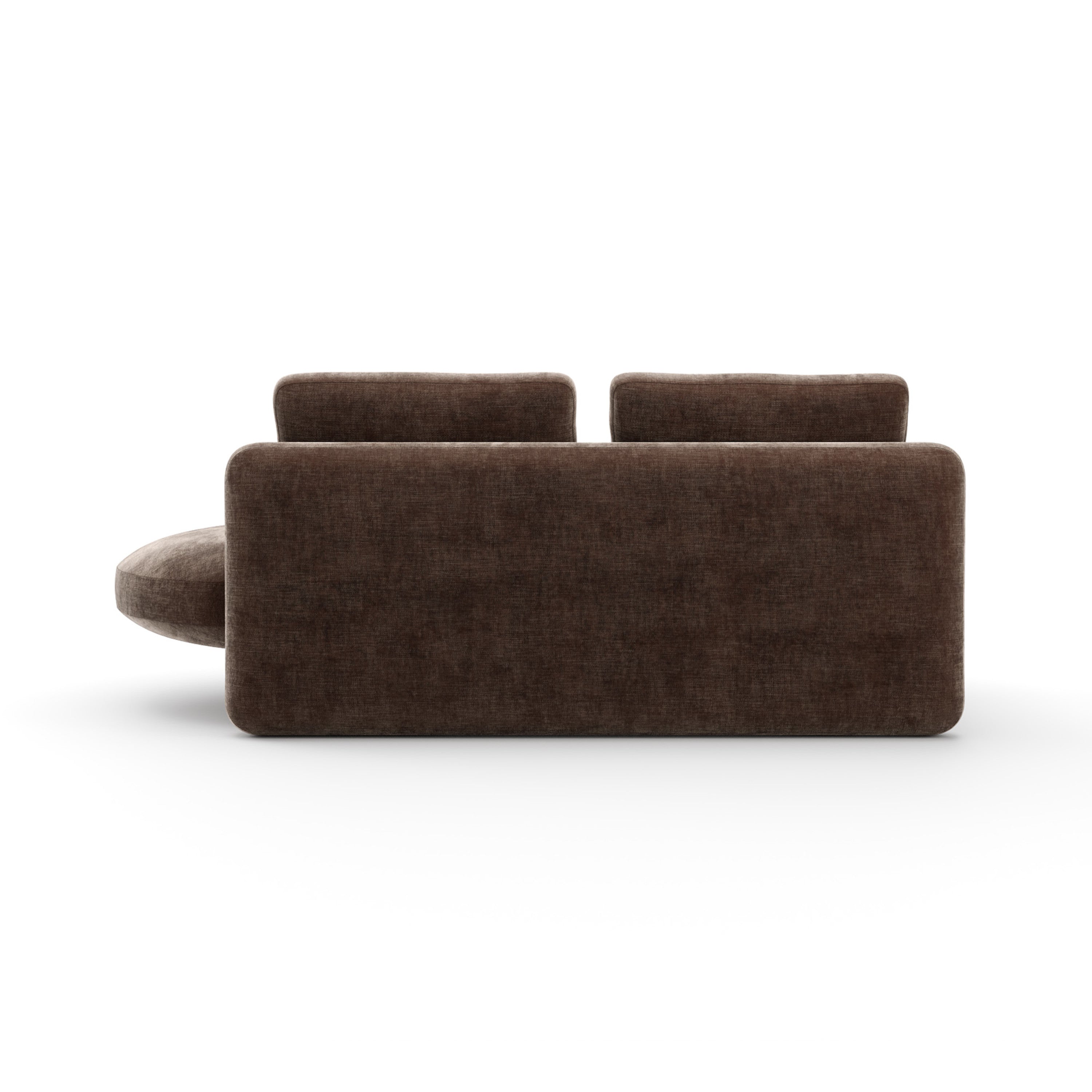 Overlap Laf Armless Bumper Dk Taupe