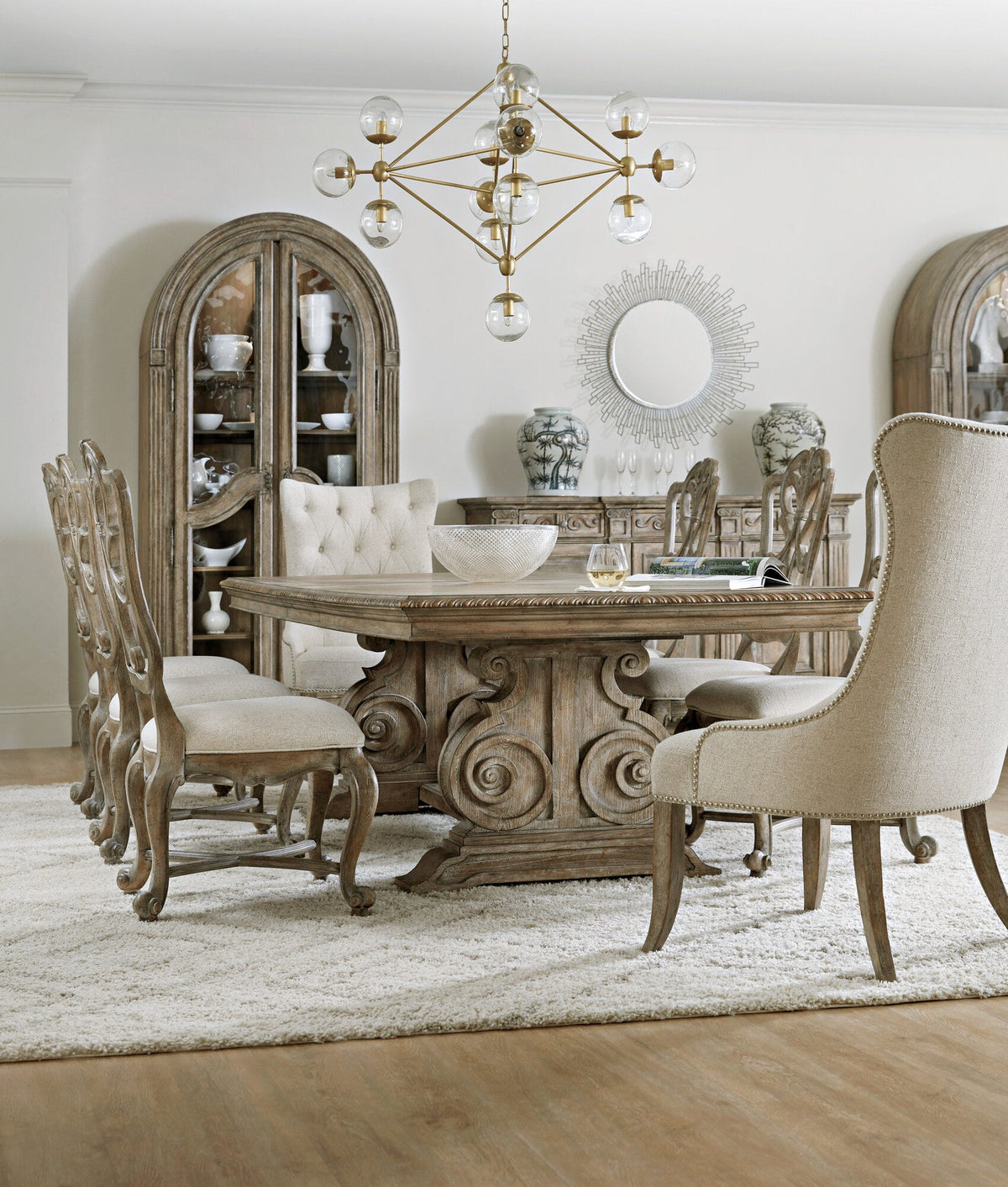 Castella Rectangle Dining Table with 2-20in Leaves