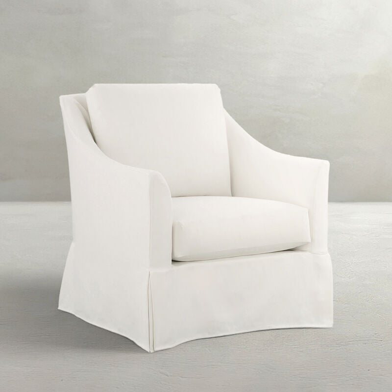 Baldwin Swivel Chair Slipcovered