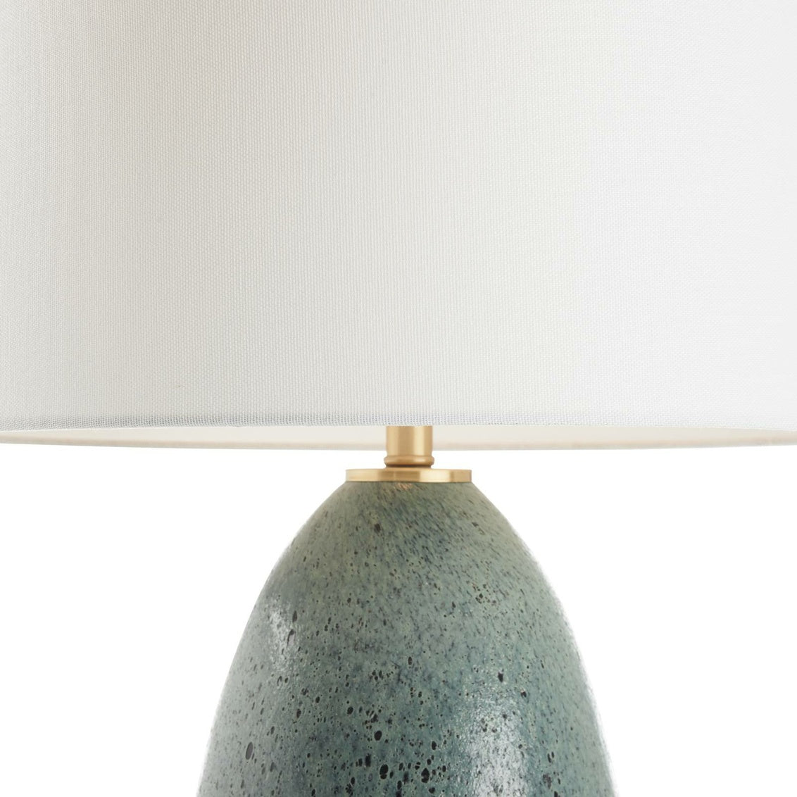 Decon Table Lamp in Mottled Blue Glaze / Ceramic/Porcelain - Chelsea House