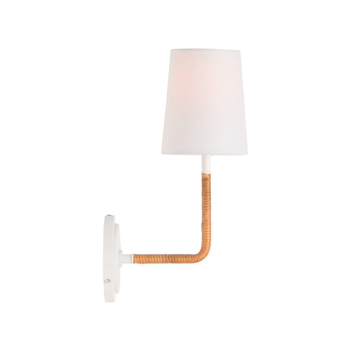 Amelia Sconce - White in White/Natural / Metal - Chelsea House