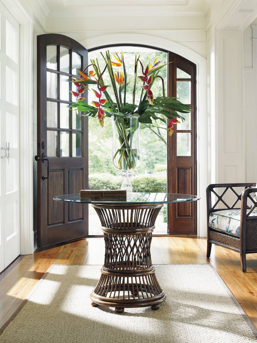 Aruba Dining Table With 48 Inch Glass Top