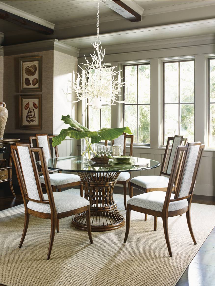 Latitude Dining Table With 60 Inch Glass Top