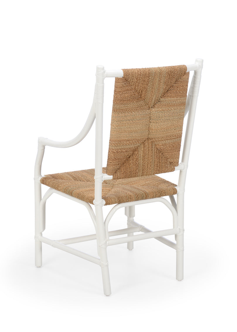 Mecklenburg Chair - White in 39 / Rattan - Chelsea House