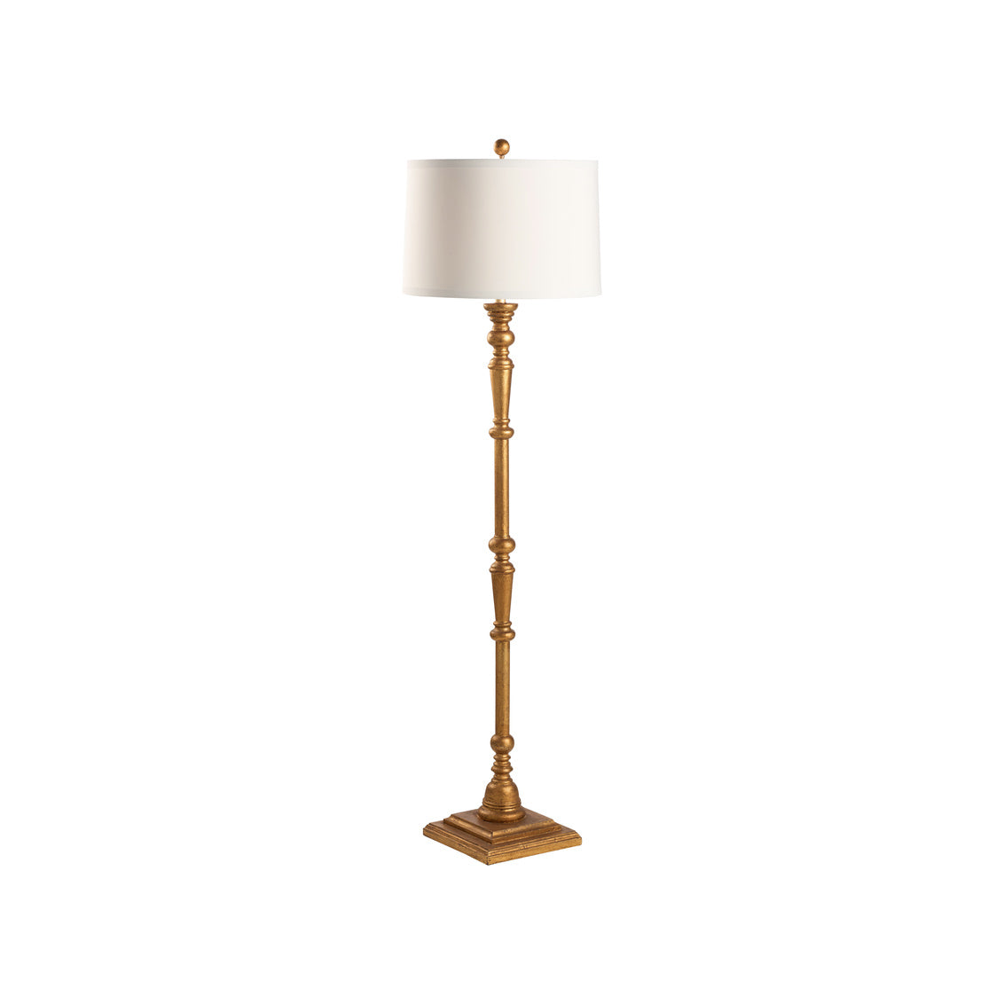 Beatrice Floor Lamp - Aged Gold in 65 / Wood - Chelsea House