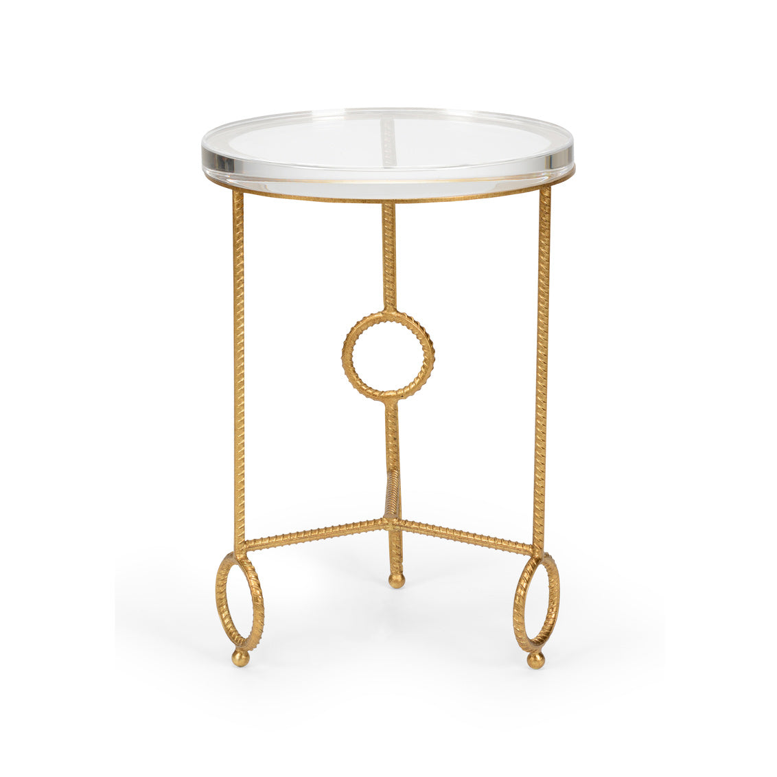 Yonkers Side Table - Acrylic in 21 / Iron - Chelsea House