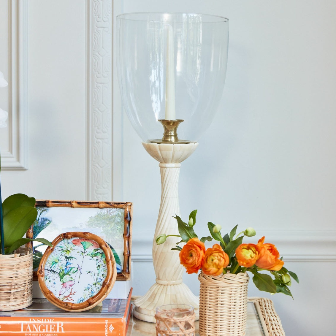 Beaumont Hurricane Tall in Cream/Clear / Glass - Chelsea House