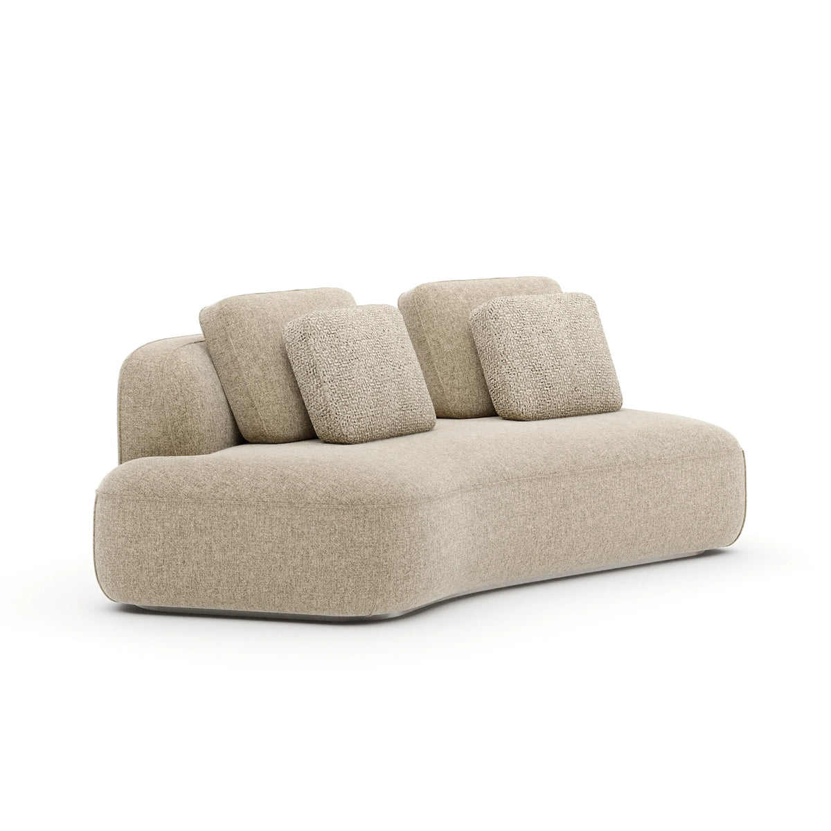 Sasso Raf Armless Loveseat - Oatmeal
