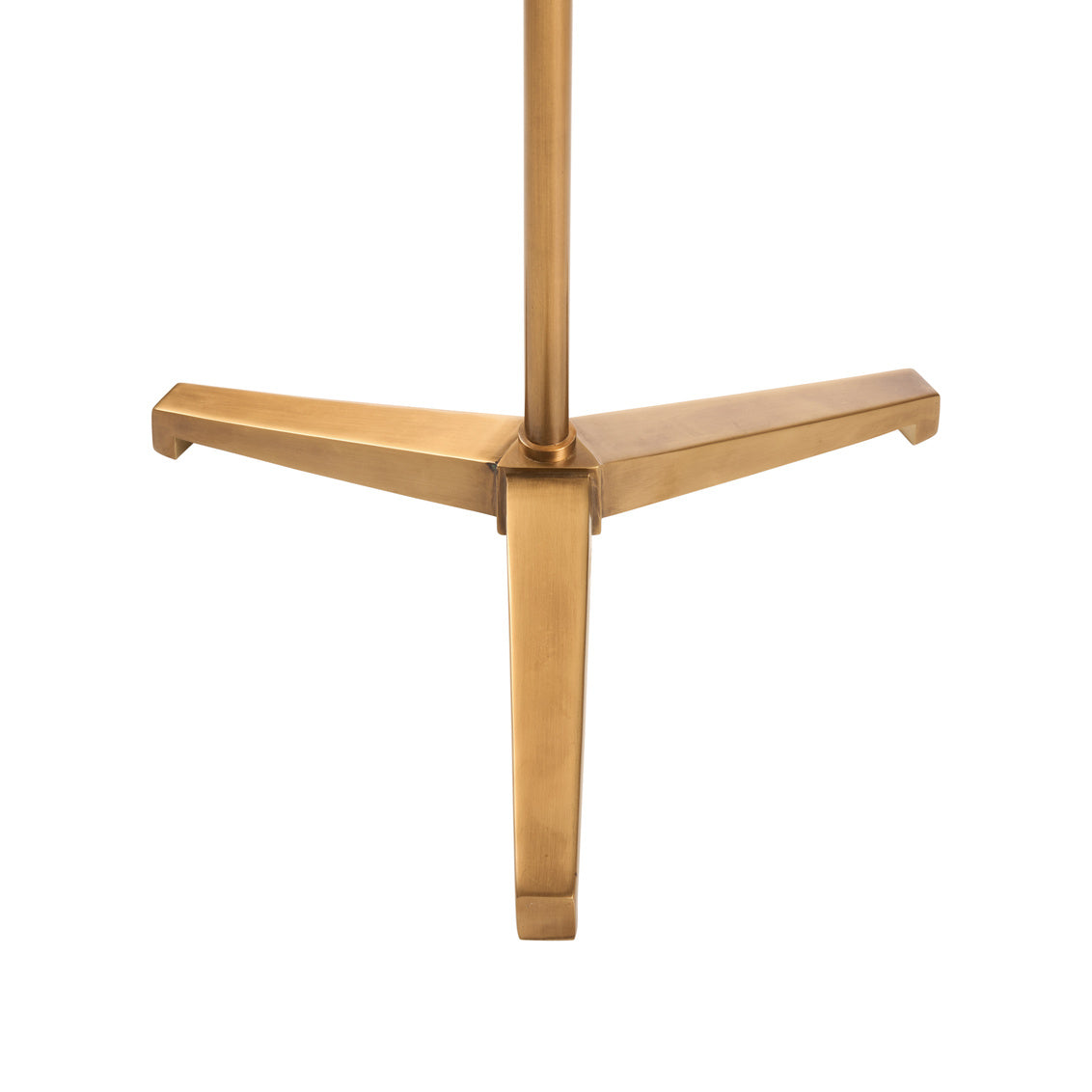 Blythwood Floor Lamp w/ Glass Table - Aged Brass in 63 / Metal - Chelsea House