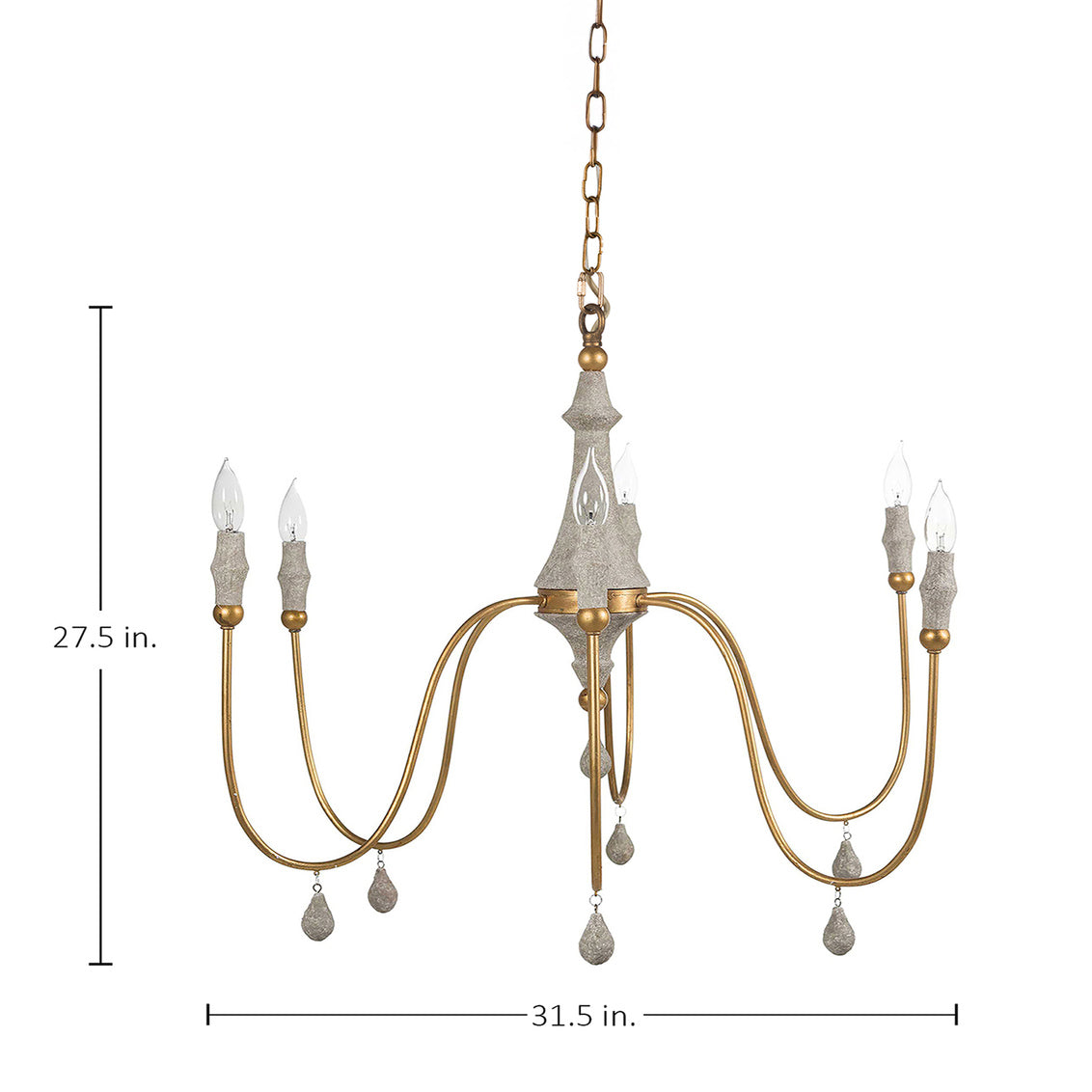 Clay Chandelier - Small