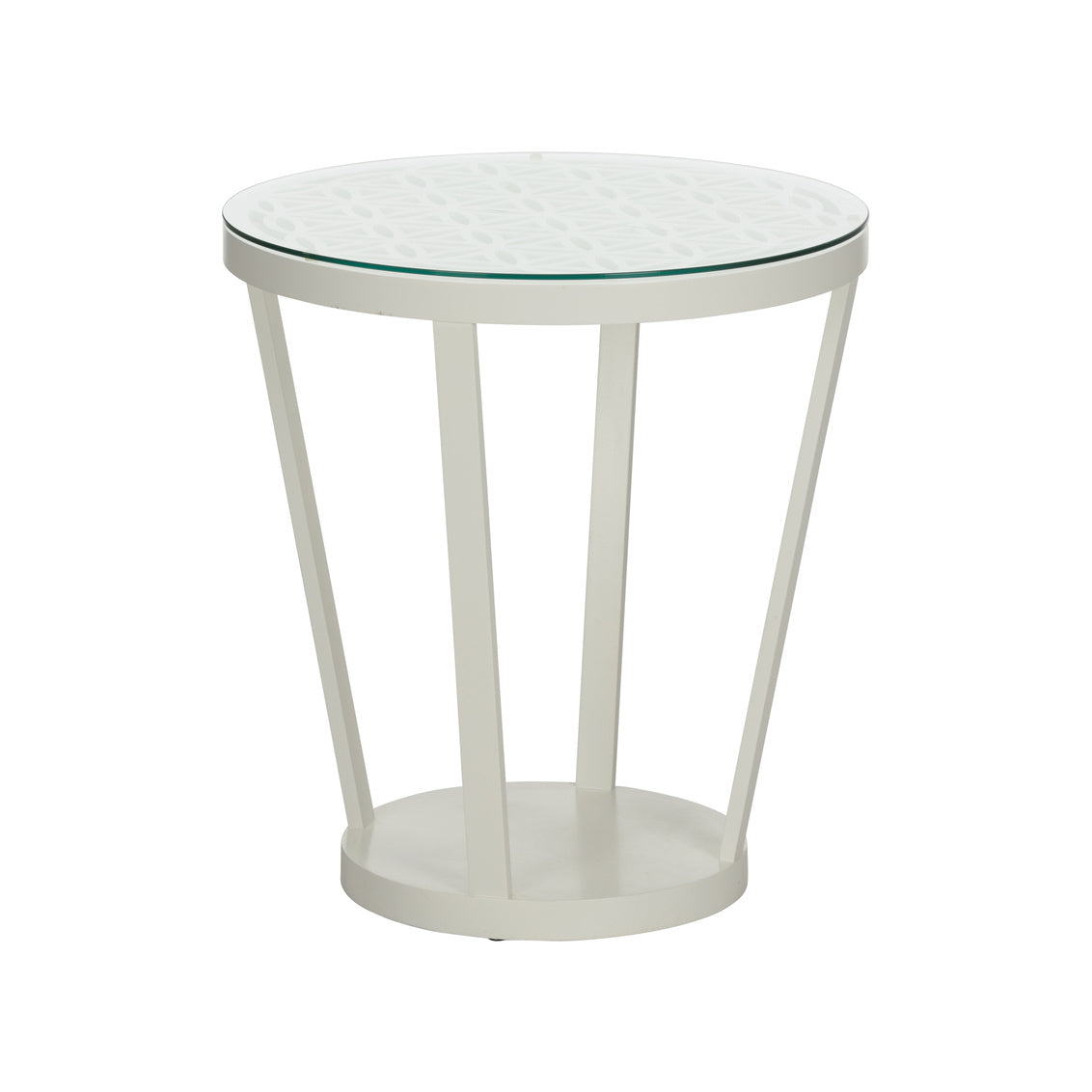 Flower of Life Side Table - White in 26 / Wood - Chelsea House