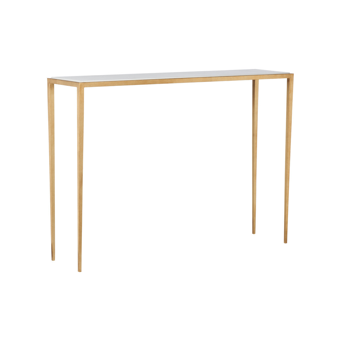 Vosges Console in White / Leather - Chelsea House