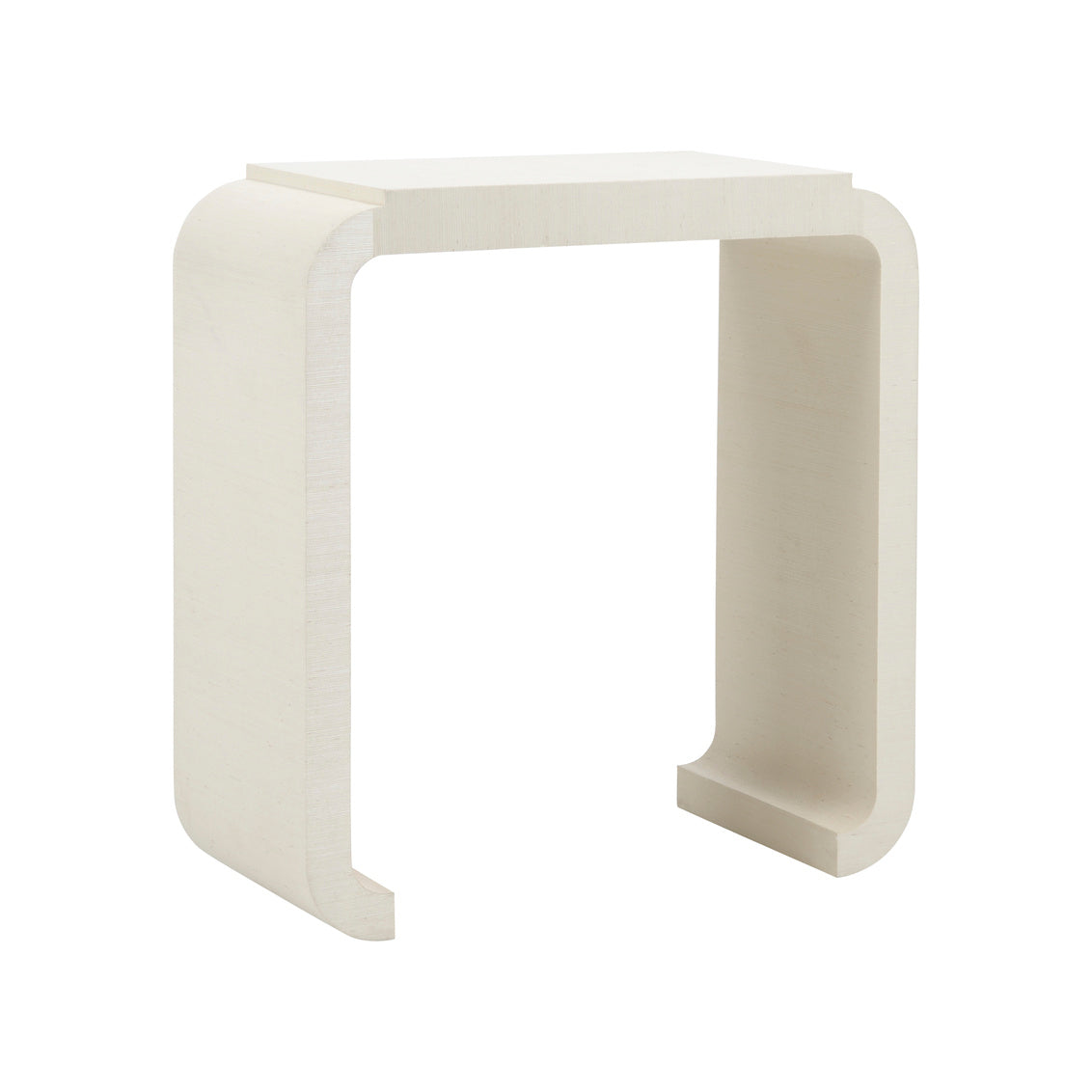 Notched Waterfall Console - Grasscloth