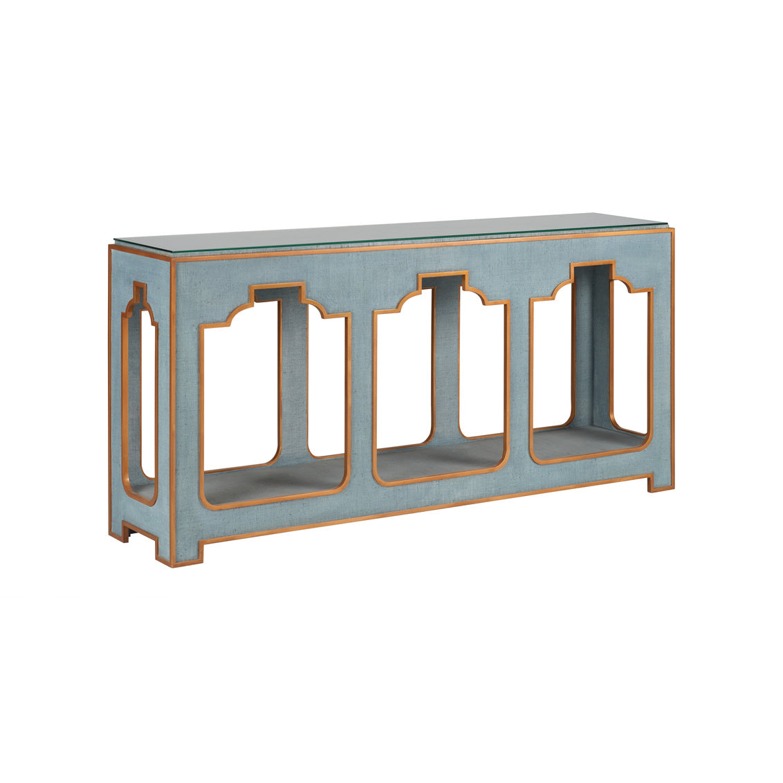 Yangon Console - Blue in 34.5 / Wood - Chelsea House