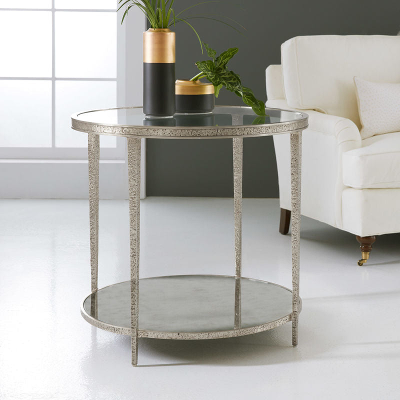 Sculpture Round Table-Ant. Aluminum