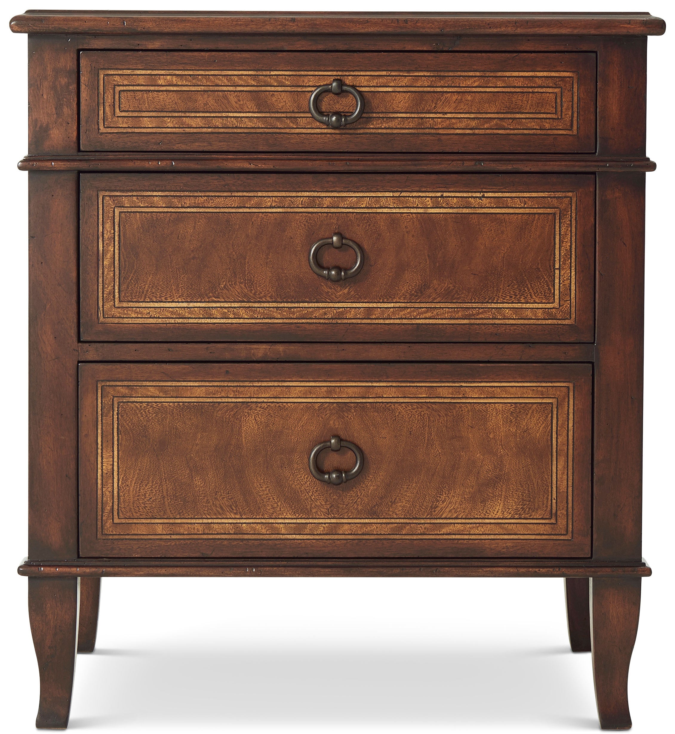 Brooksby Nightstand in Cerejeira Veneer, Mahogany - Theodore Alexander