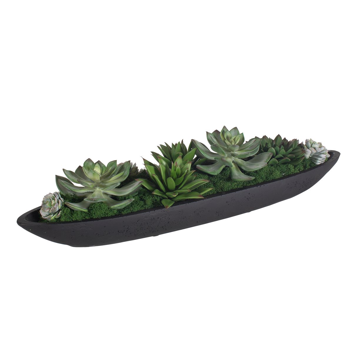 Verde Succulent Centerpiece, Black