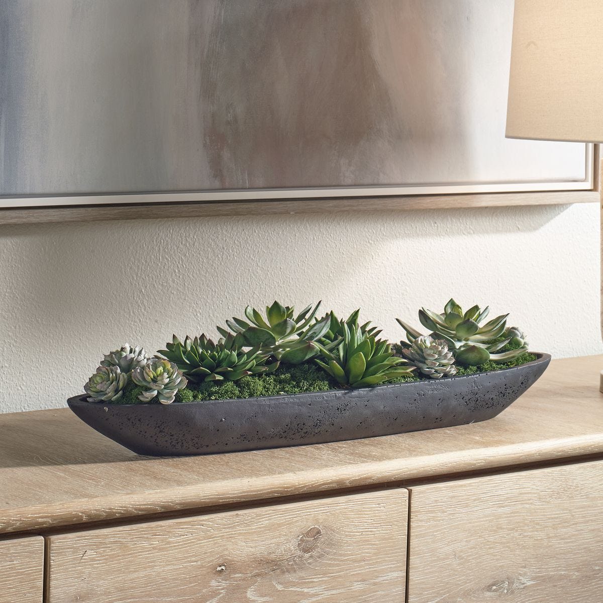 Verde Succulent Centerpiece, Black
