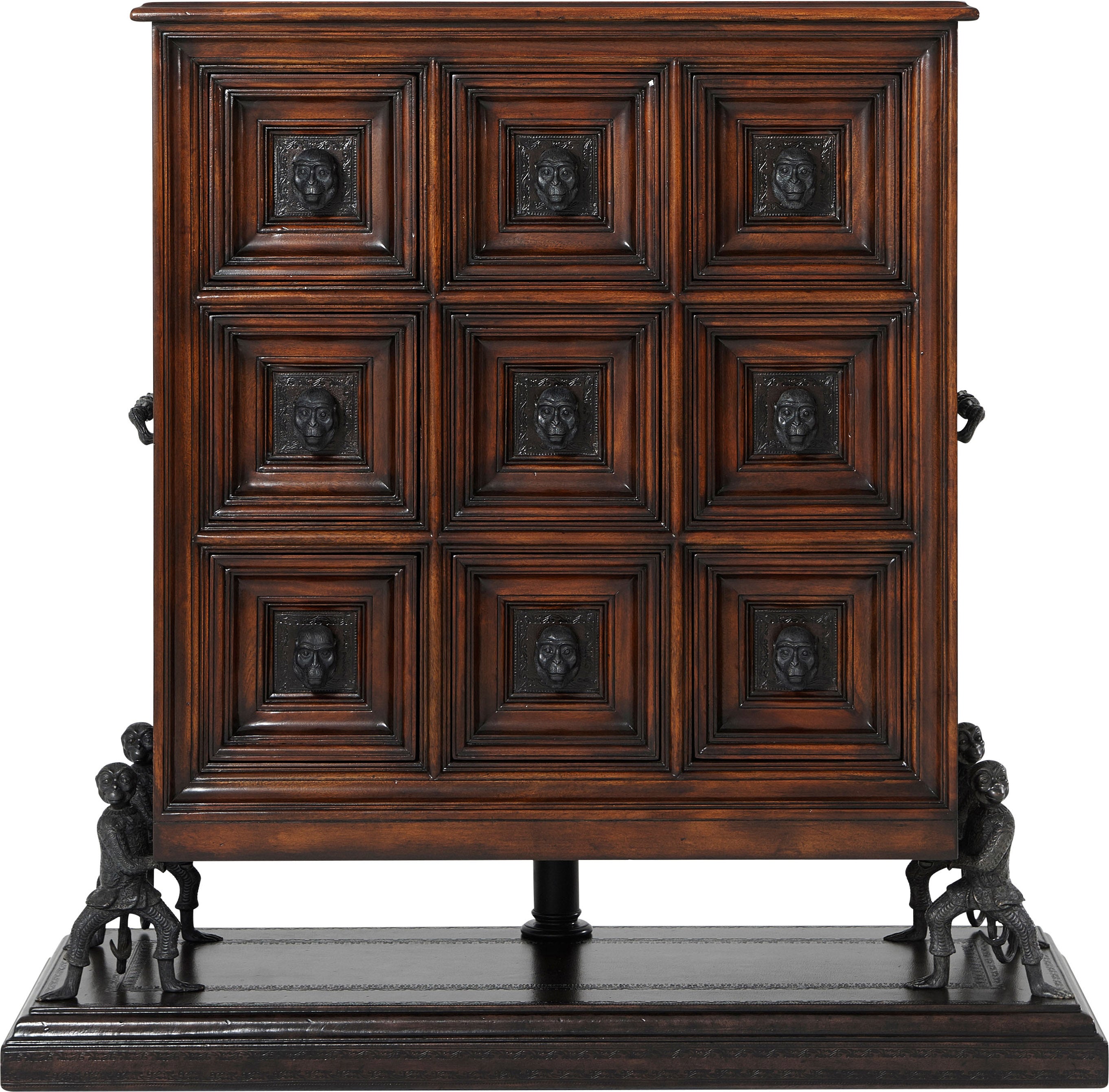 The Humorous Chest in Acacia, Leather - Theodore Alexander