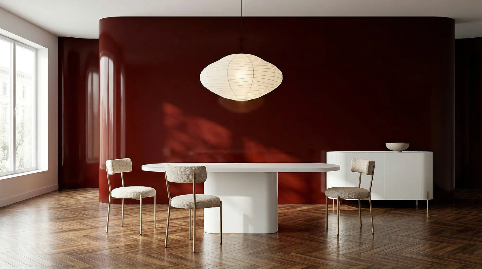 Atom Dining Table - Latte