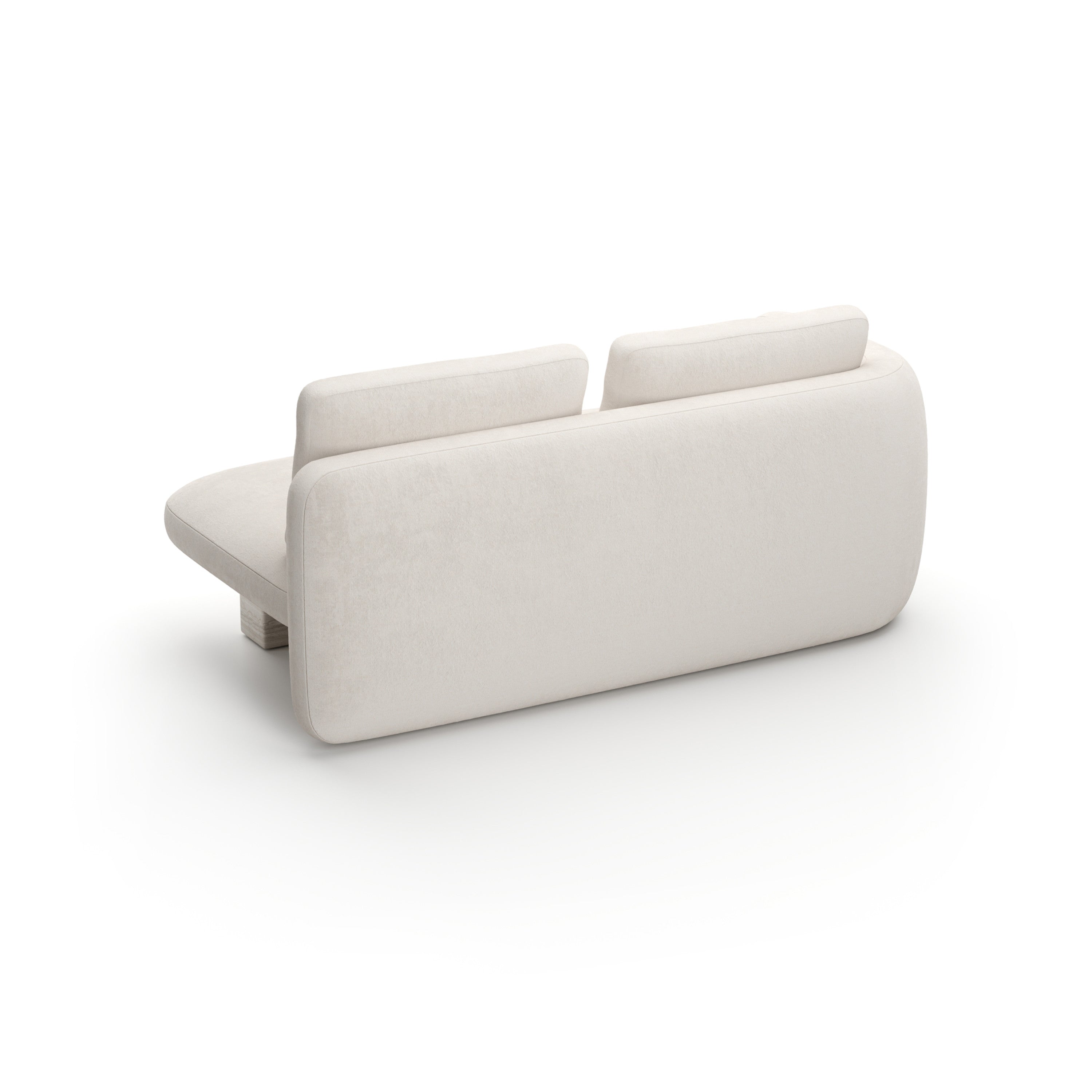 Overlap Laf Loveseat Ecru