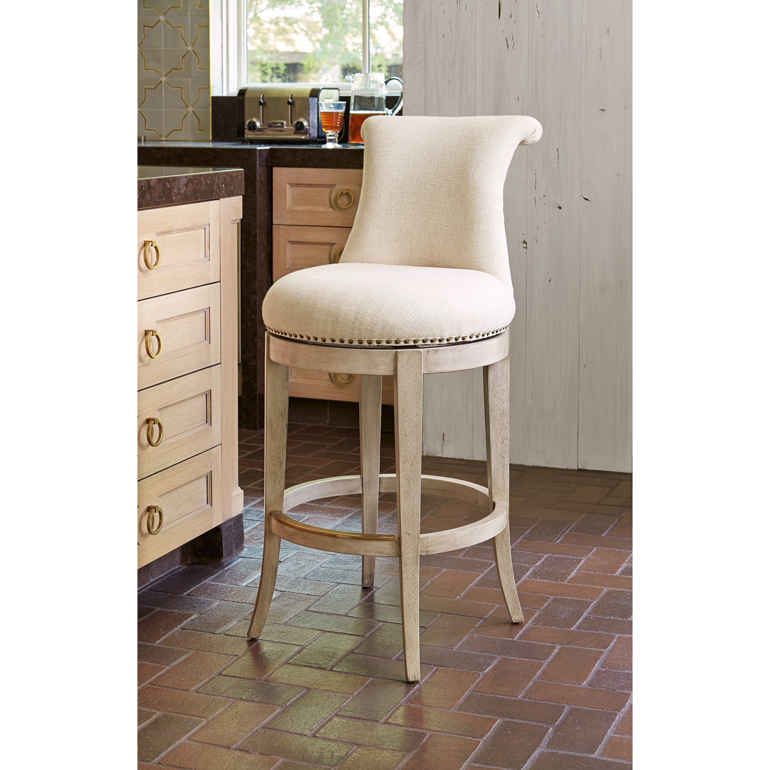 Ionic Barstool - Grey in Grey – Ambella Home
