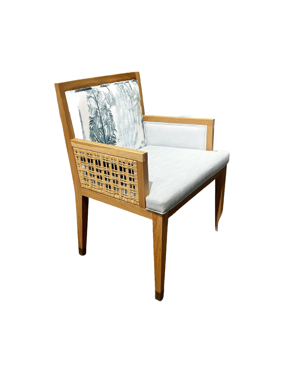 Savannah UPH Dining Chair in Rollo Cloud/ Tovin Seaspray