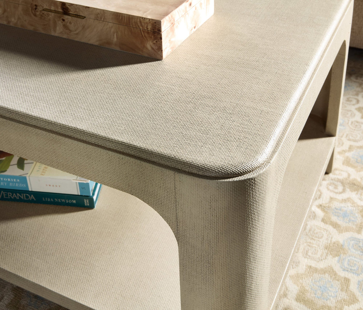 Archives Raffia Rectangle Cocktail Table