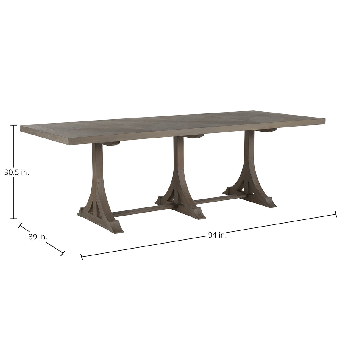 Adams Dining Table - Gray