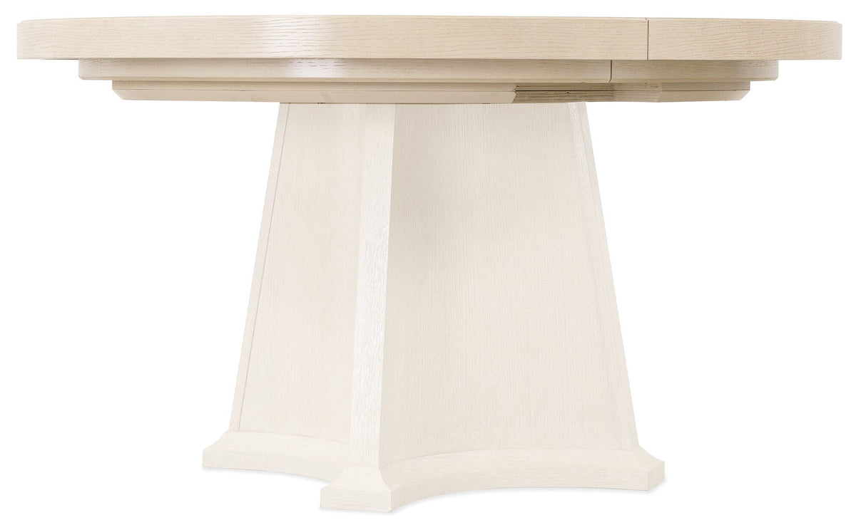 Westwood Round Dining Table Wood Top with One 20-inch Leaf