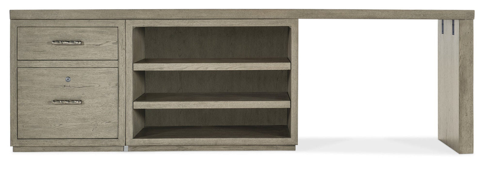 Linville Falls 96" Desk with File and Open Desk Cabinet