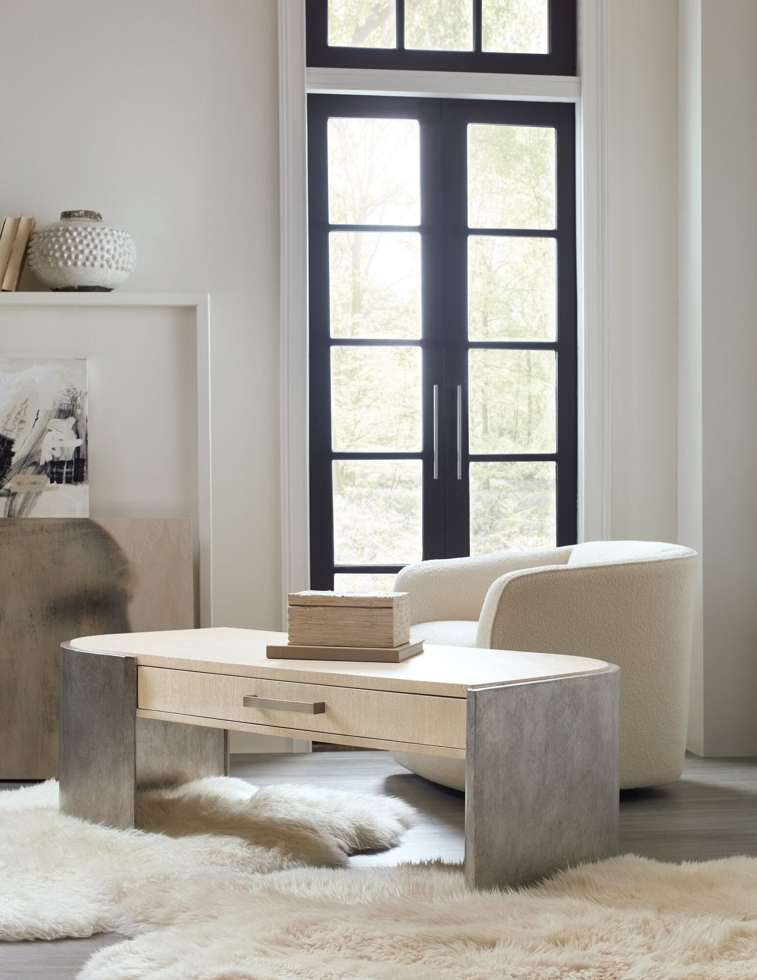 Melange Silverfrost Cocktail Table