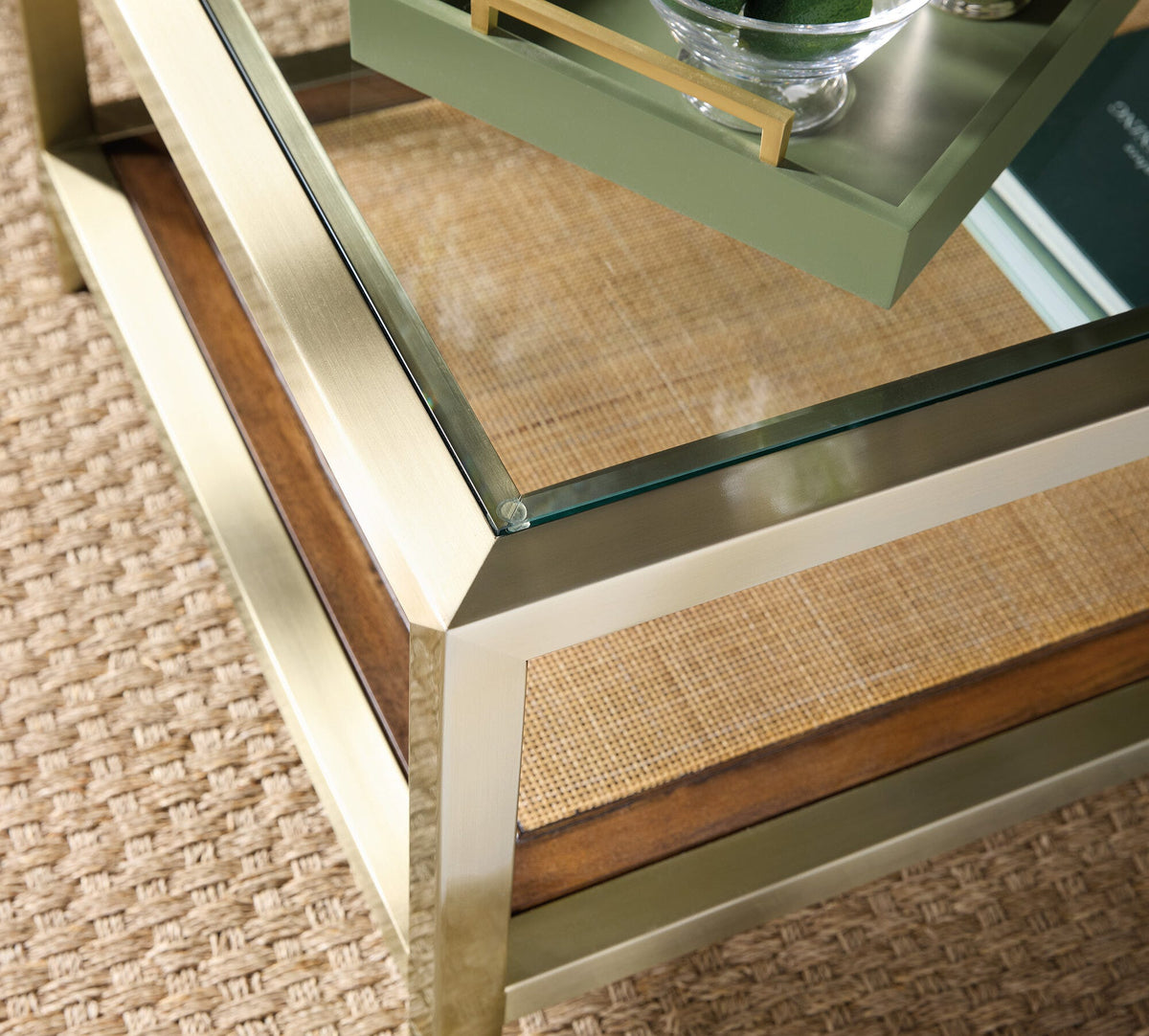 Melange Raising Cane Cocktail Table