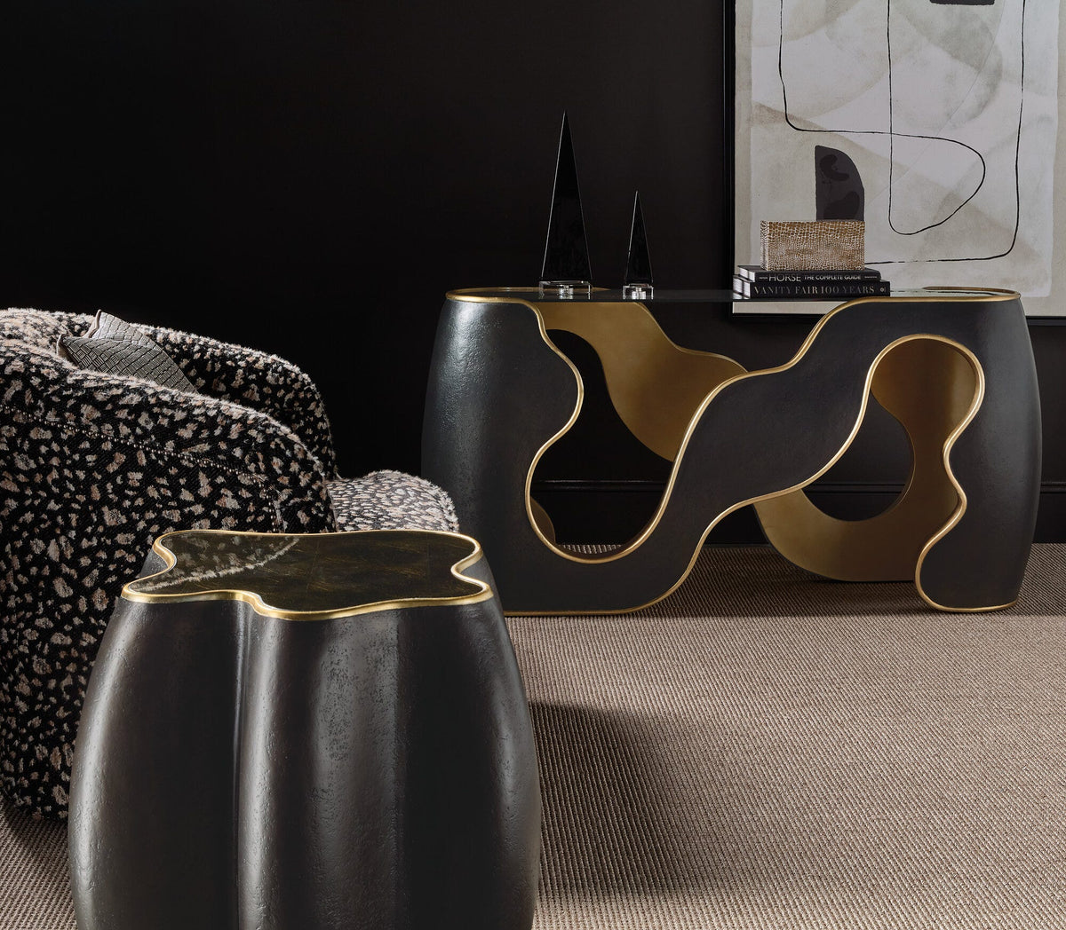 Melange Even and Flow Round End Table