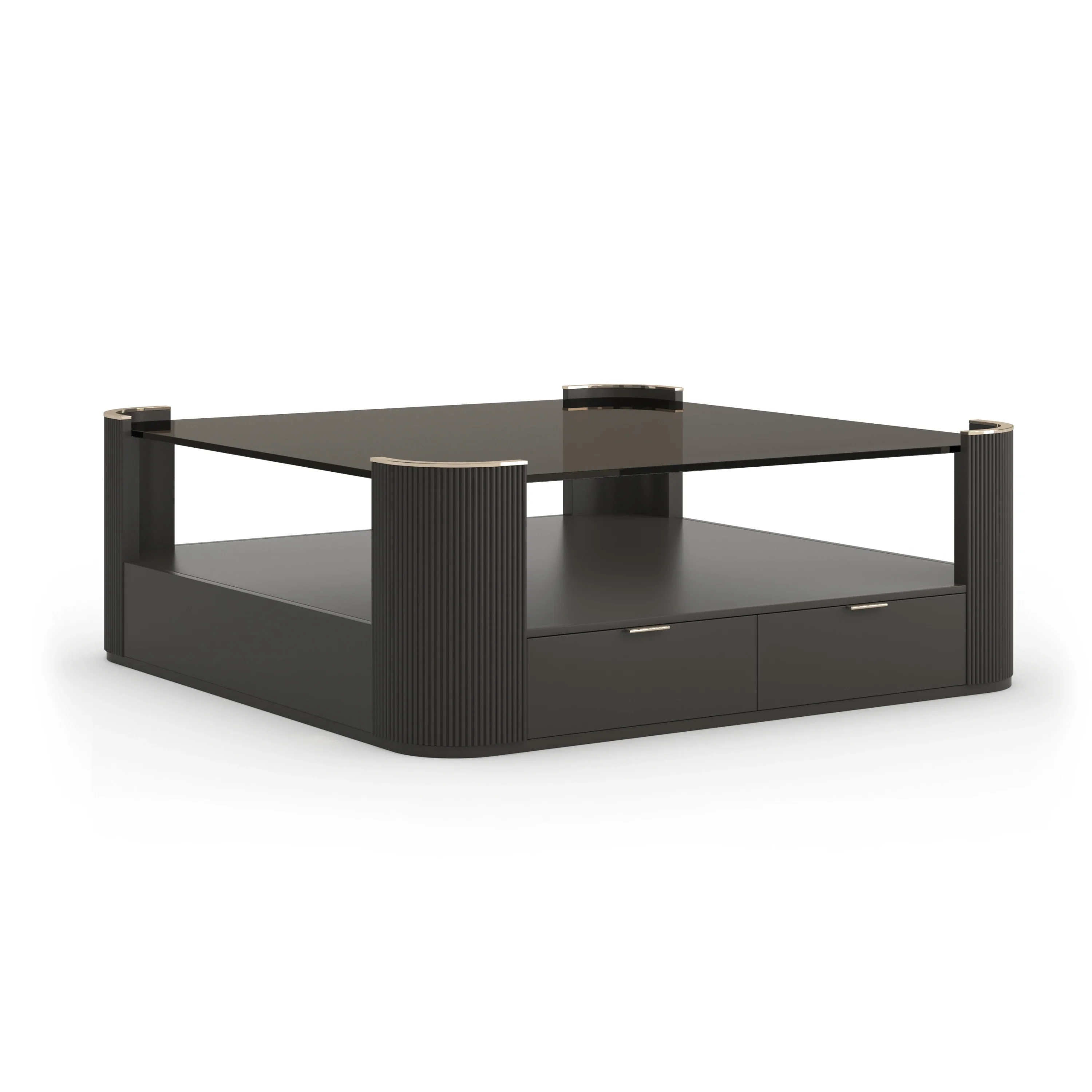 Love Square Cocktail Table-Dark Chocolat – Cocktail Tables by Caracole | Sutter & Vale