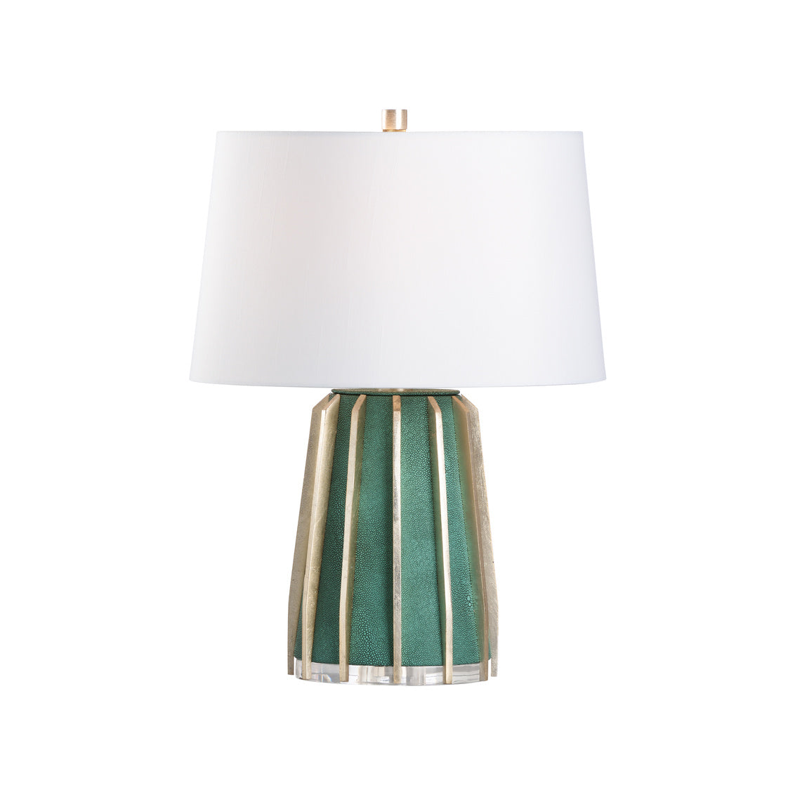 Shagreen Lamp - Green in 17 / Leather - Chelsea House
