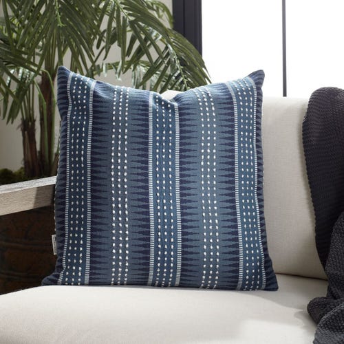 Backgammon Outdoor Pillow, Slate