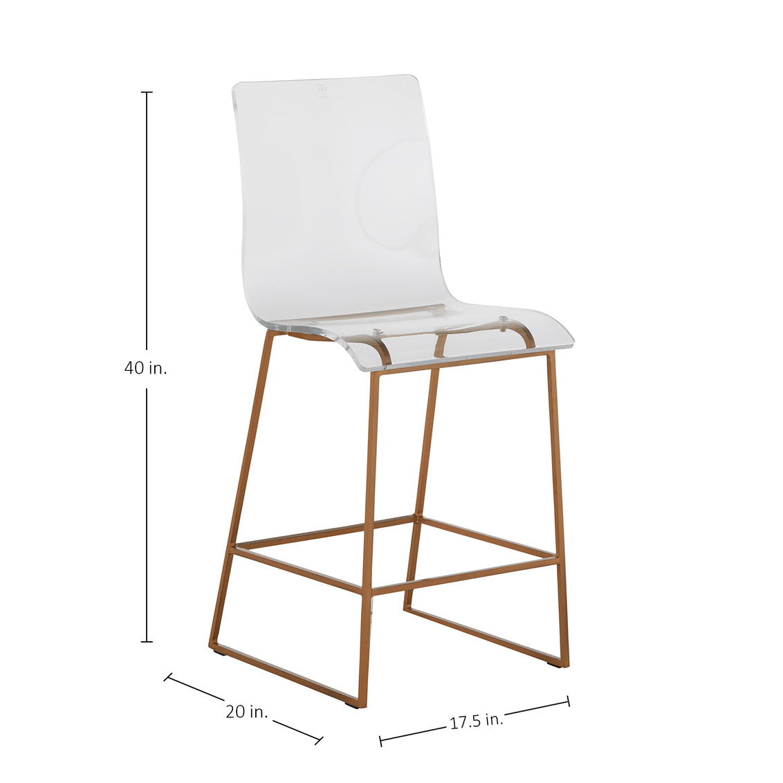 King 24.75 Counter Height Stool - Gold