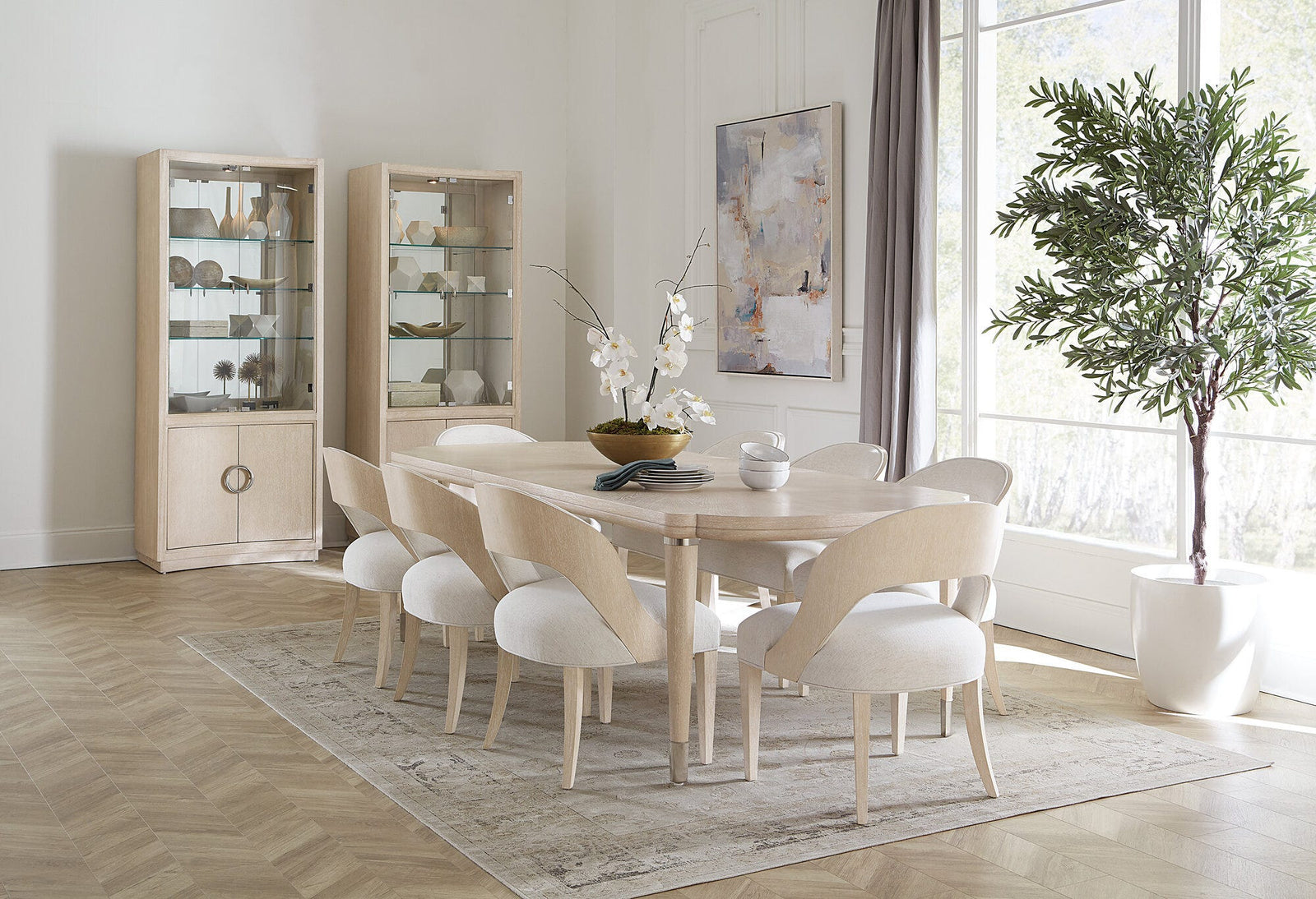 Nouveau Chic Rectangle Dining Table with 1-22in Leaf