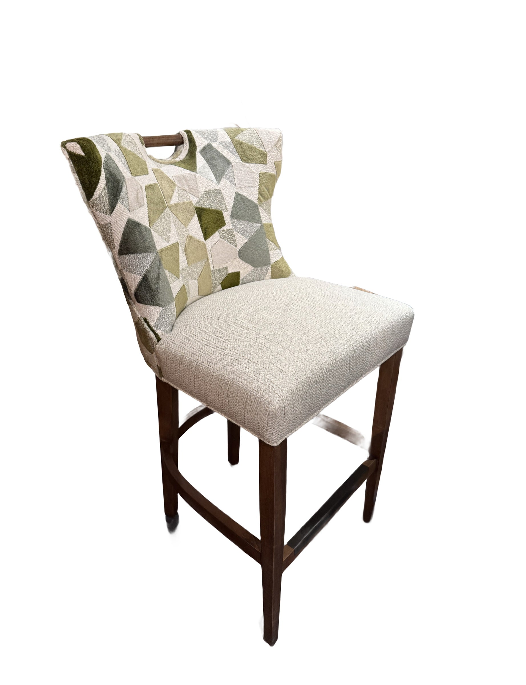 Gia Wood Handle Bar Stool in Trinity Balsam