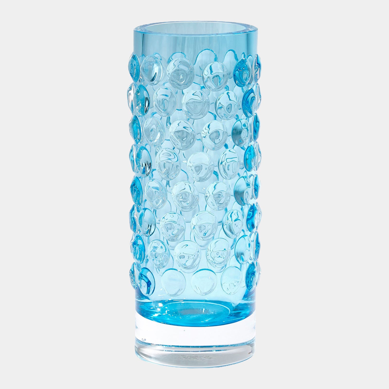 Bubble Cylinder Vase-Cobalt