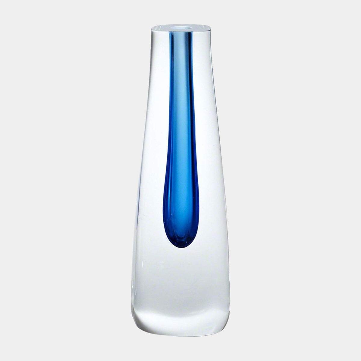 Square Cut Glass Vase-Cobalt