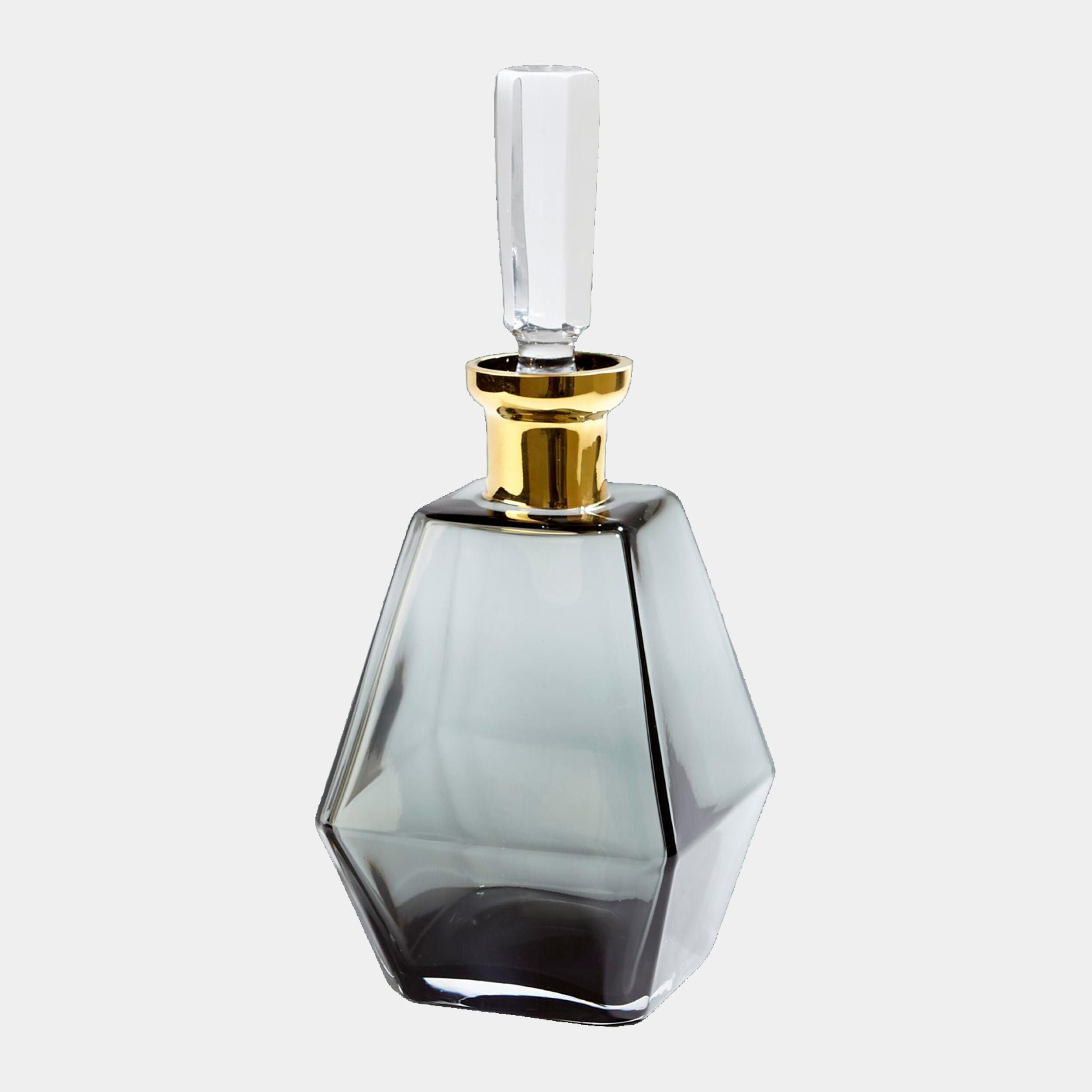 Smoke Decanter w/Gold Neck
