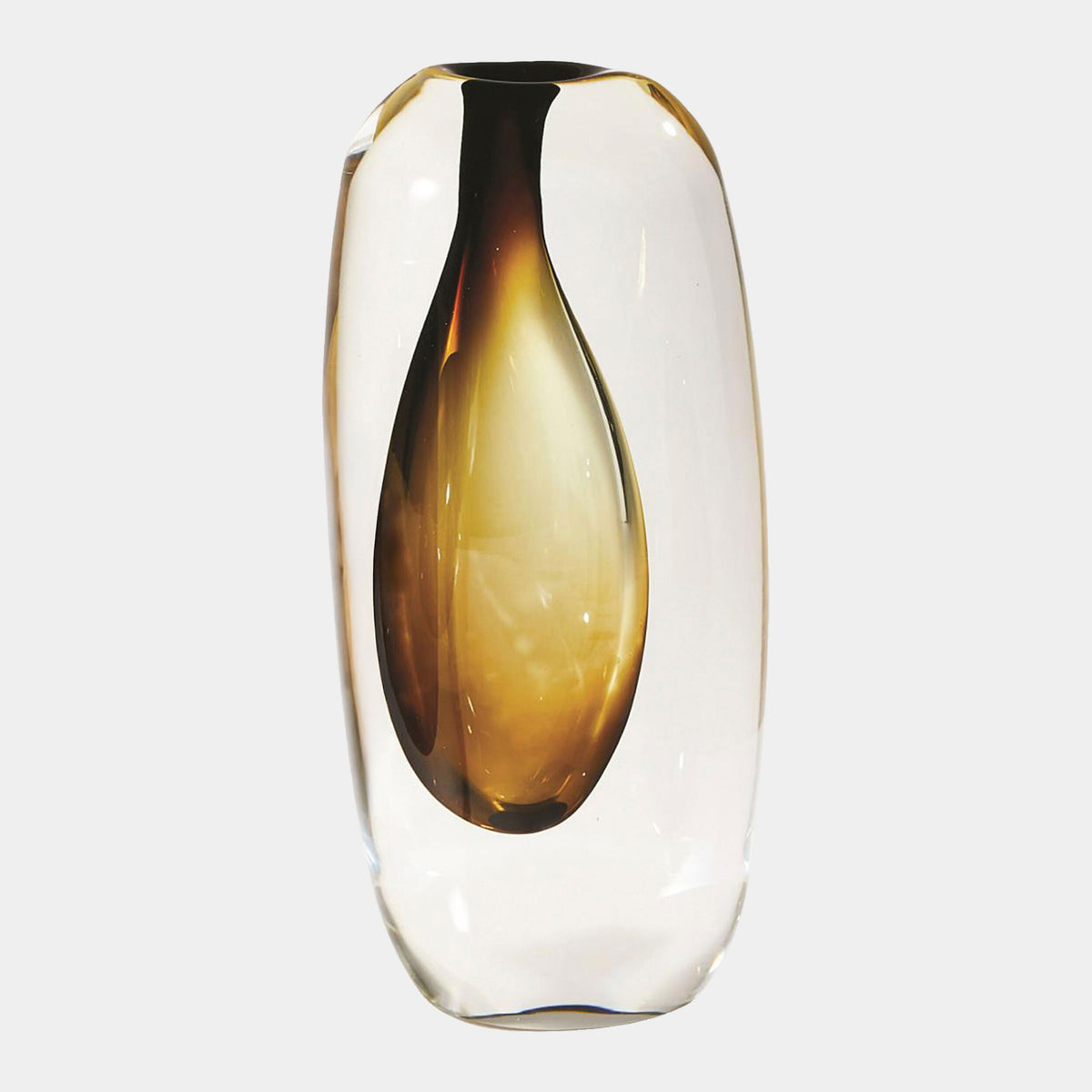 Offset Vase-Moss Green-Sm