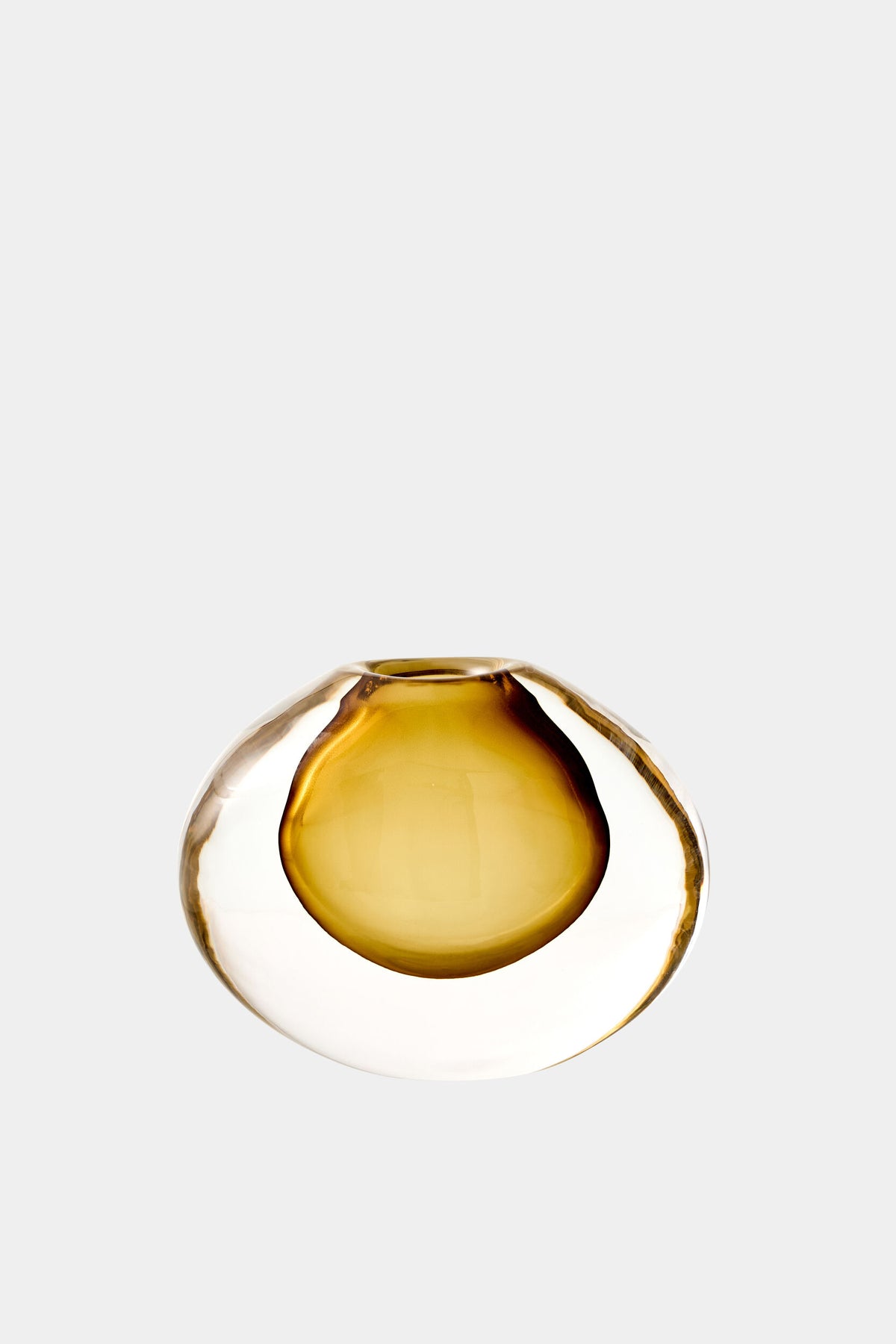 Offset Round Vase-Moss Green