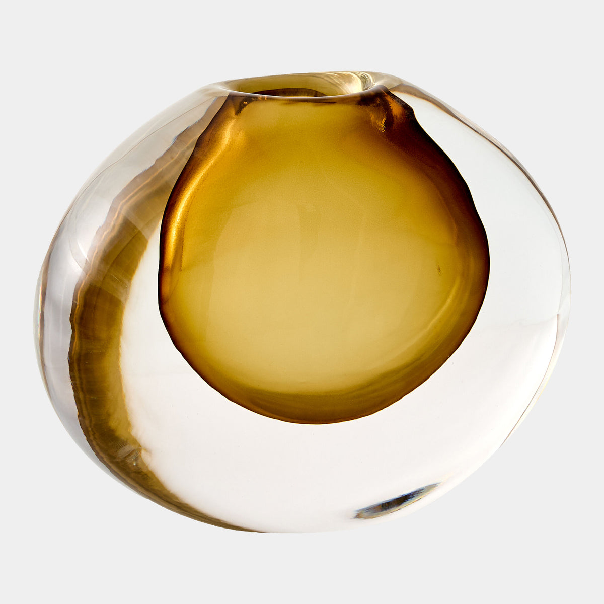 Offset Round Vase-Moss Green